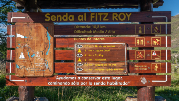 Offizielle Angaben zur Wanderung Laguna de los Tres auf der Wanderkarte