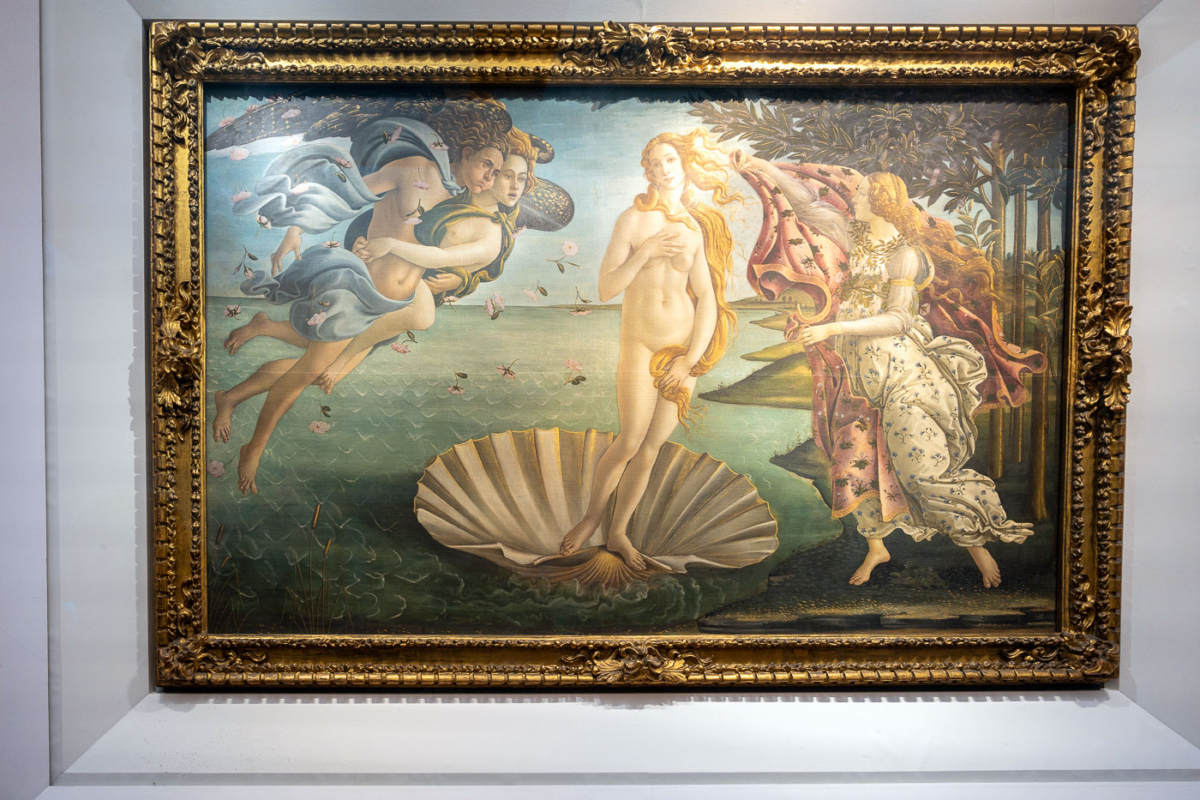 Berühmtestes Werk der Uffizien, „Die Geburt der Venus“ von Sandro Botticelli