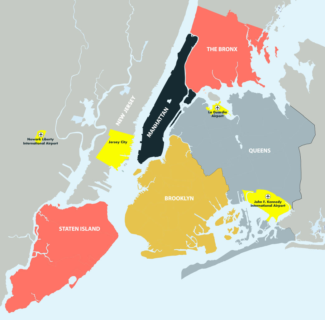 Die 5  besten Stadtbezirke von New York City zum übernachten. Geheimtipp: Jersey City.