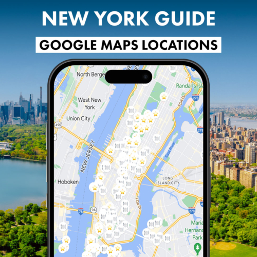 New York Google Maps Location Guide als Liste