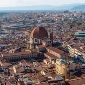 Florenz Blick auf Medici Kapelle von oben