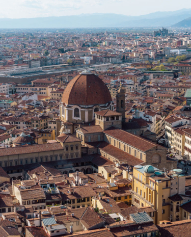 Florenz Blick auf Medici Kapelle von oben