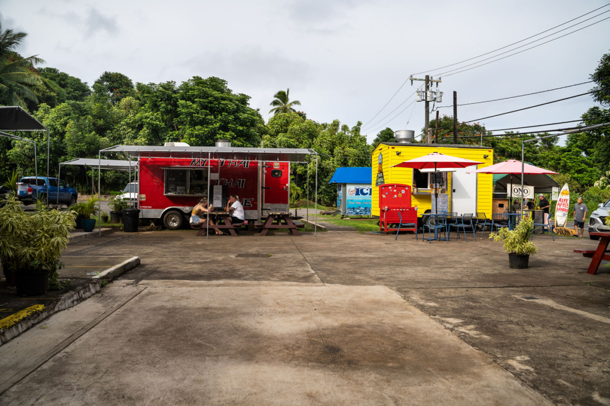 Food Trucks in Hana auf Maui, Hawaii