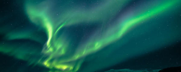 Polarlichter Island Winter