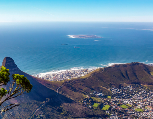Aussicht bei der Platteklip Gorge Wanderung auf den Tafelberg