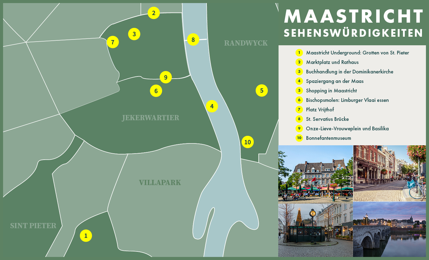 Maastricht Sehenswrdigkeiten Karte