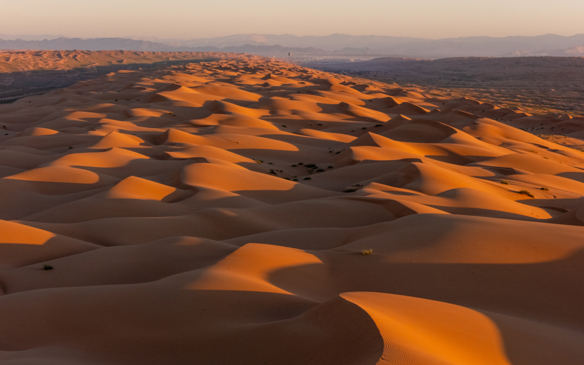 Wahiba Sands Wüste beim Sonnenaufgang