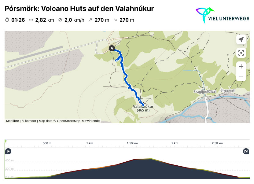 Wanderung in Island: Pórsmörk ab Volcano Huts auf den Valahnúkur