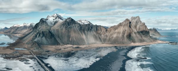 Stoksness und Vestrahorn im März auf Island