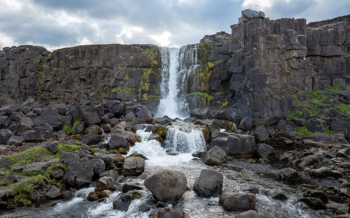 Öxarárfoss Wasserfall