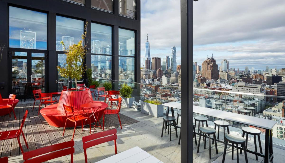 Aussicht cloudM Rooftop-Bar auf Manhattan