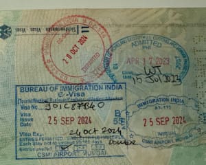 Stempel Indien Visum im Reisepass