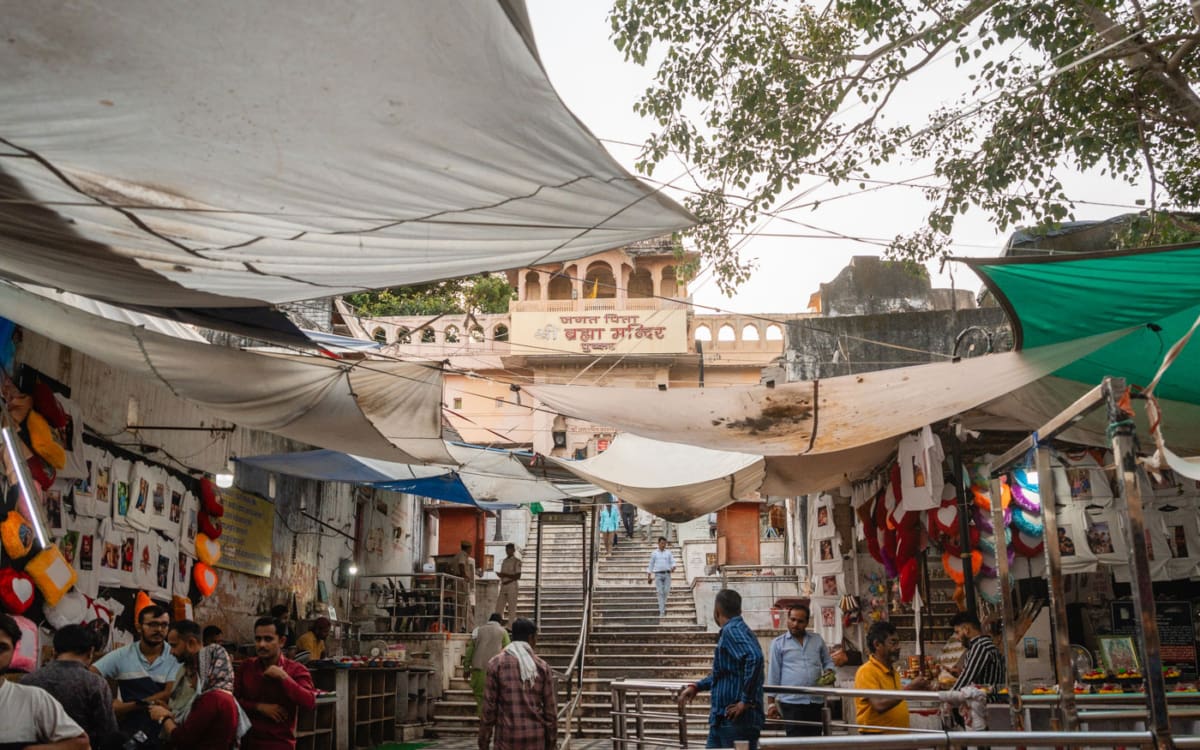 Brahma-Tempel aus dem 14. Jahrhundert in Pushkar