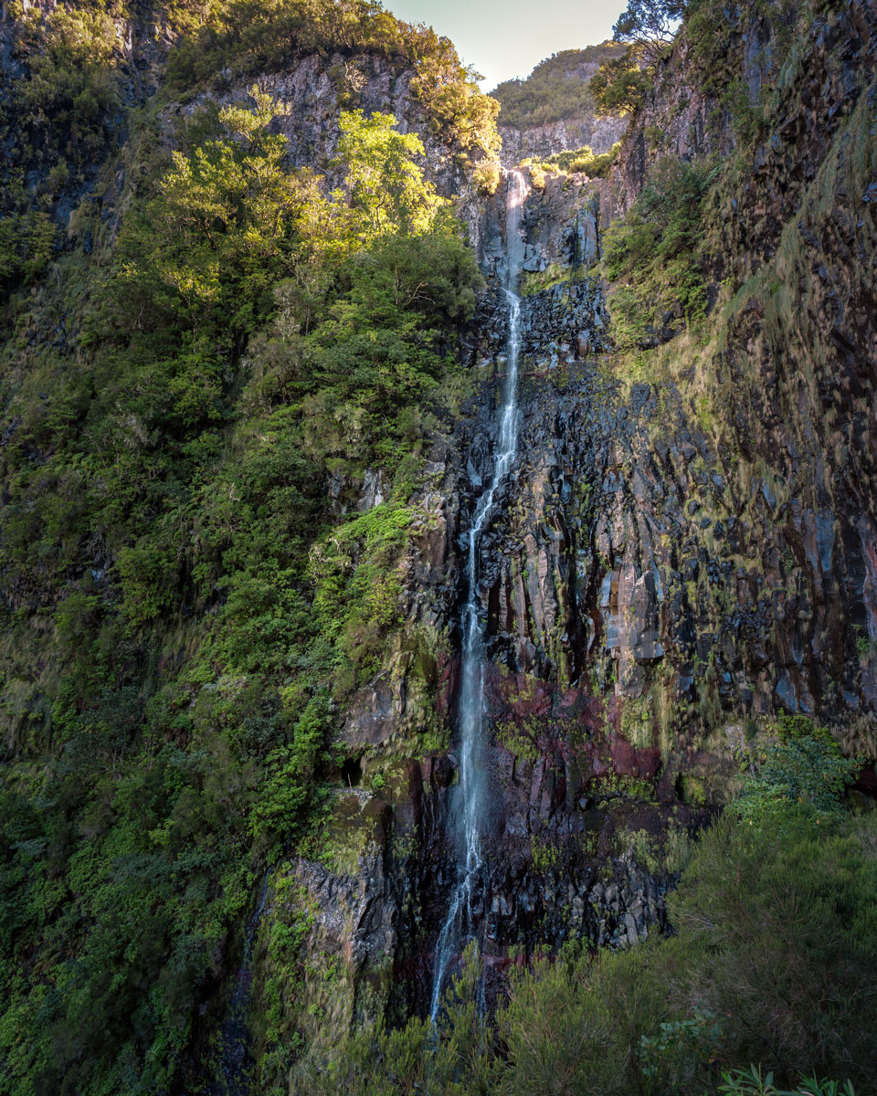 Ziel der Levada do Risco Wanderung: Der Risco-Wasserfall (Madeira)