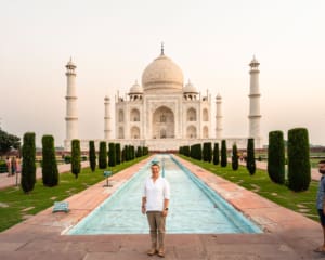 Kleidung am Taj Mahal in Indien als Frau