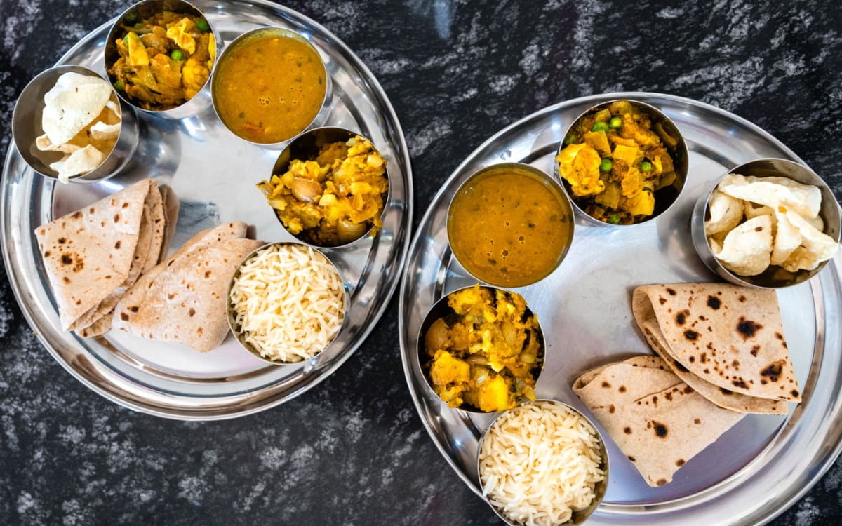 Thali Essen in Indien