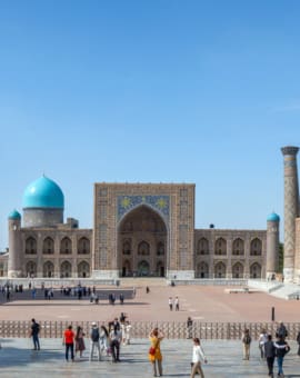 Usbekistan Sehenswürdigkeiten Samarkand Registanplatz