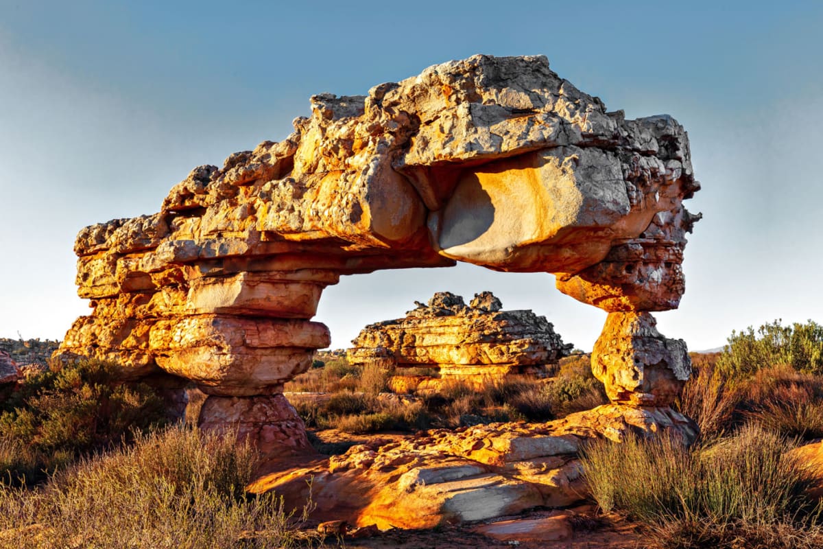 Felsformation Sewing Machine Arch Kagga Kamma Nature Reserve Südafrika