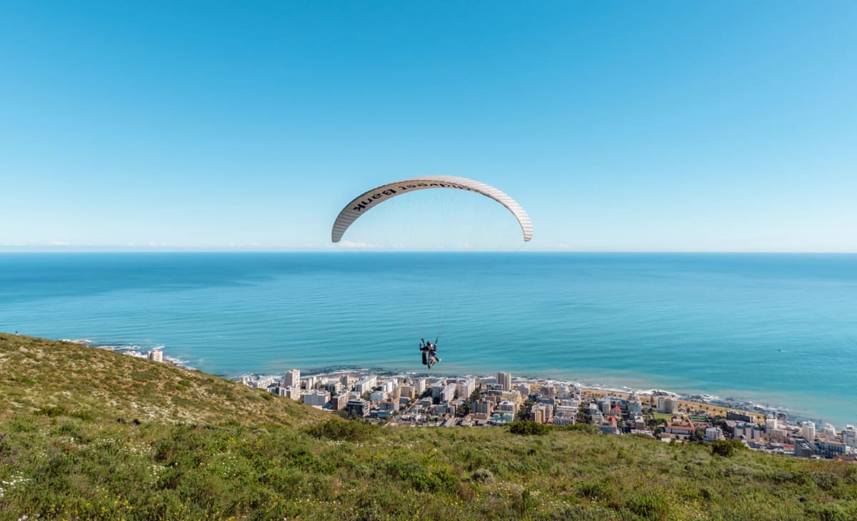 Paragliding von Signal Hill in Kapstadt