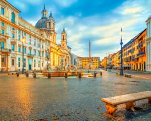 Piazza Navona Rom Sonnenaufgang