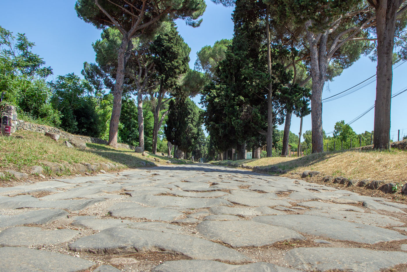 Unebenes Kopfsteinpflaster, Appia Antica in Rom