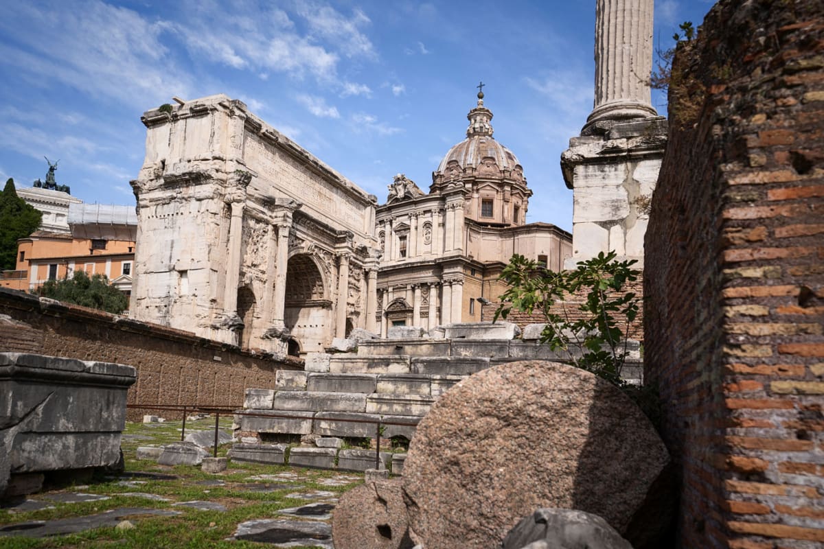Triumphbogen des Septimius Severus im Forum Romanum Rom