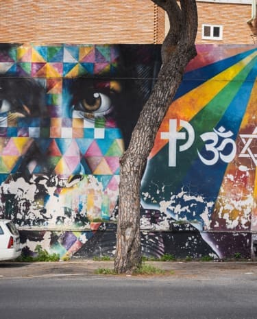 Streetart von Kobra in Rom am Maam