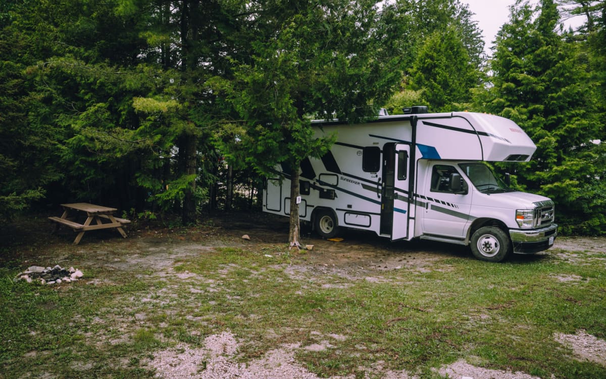 Stellplatz im Tiki RV Park in St. Ignace