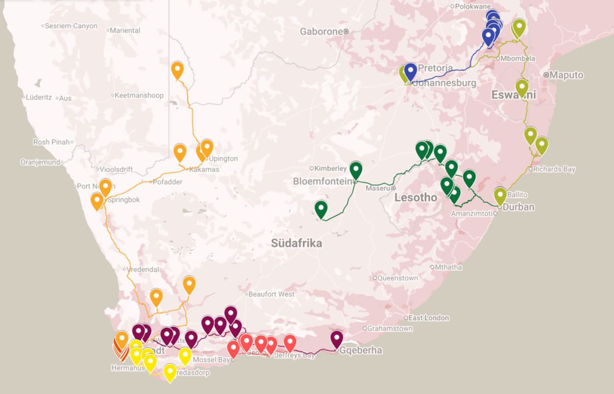 Südafrika Rundreise Routenvorschläge