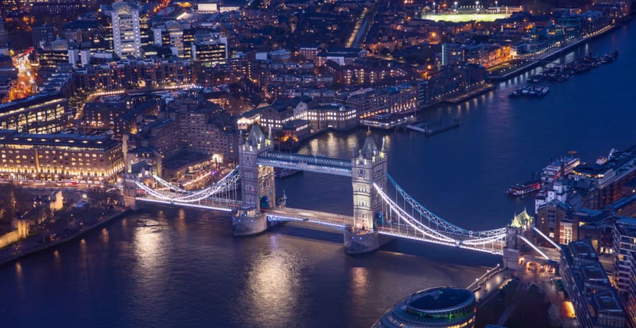 London Sehenswürdigkeiten bei der Aussicht von The Shard