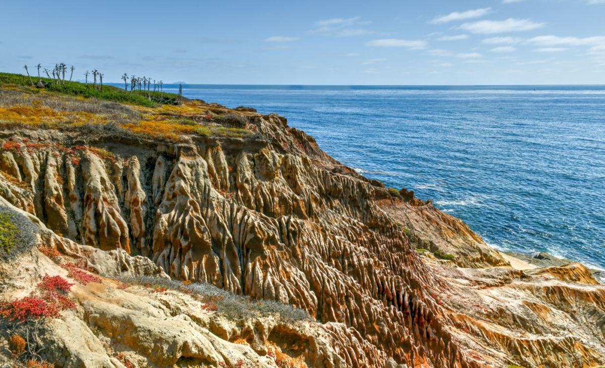Aussicht auf Küste im Cabrillo National Monument in San Diego
