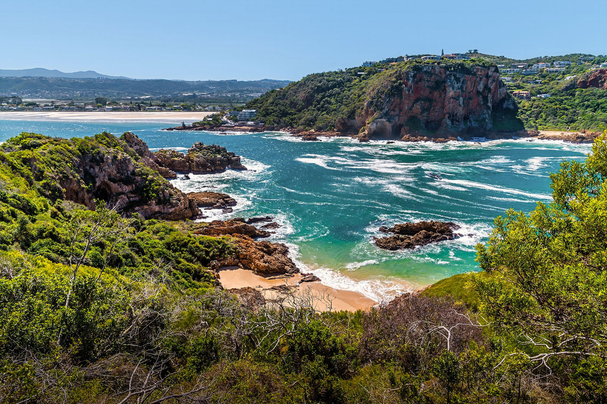 Knysna Heads Aussicht vom Westen (Featherbed Nature Reserve)