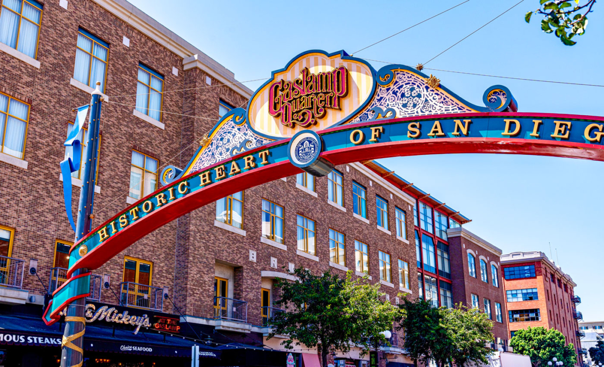 Gaslamp Quarter Eingang in San Diego