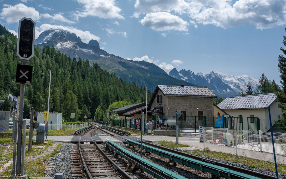 Endziel der Wanderung: Bahnhof Montroc-Le-Planet