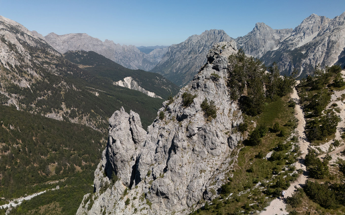 Gipfel an Tag 1 des Balkan-Trail