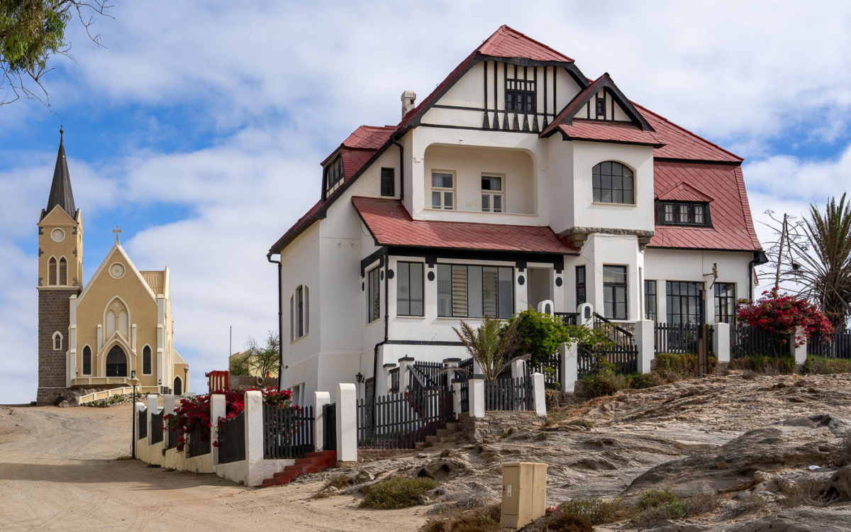 Goerke Haus und Felsenkirche in Lüderitz